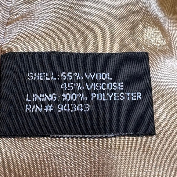 Y2K Coffeeshop Women's Plaid Wool Blend Jacket Belted Retro Button Up Size M - Picture 5 of 9